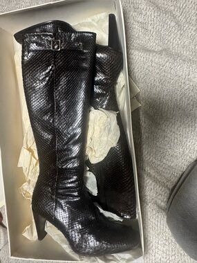 Calvin Klein Collection (limited runway edition)
Brown python boots
